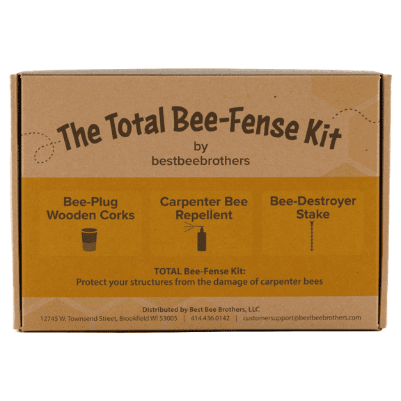 Best Bee Brothers Bee-Fense Kit for Repairing Carpenter Bee Damage, Carpenter Bee Repellent, 50 mL