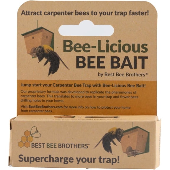 Best Bee Brothers, Bee-Licious Carpenter Bee Bait, All-Natural Pheromone Lure, 10 ml Squeeze Tube