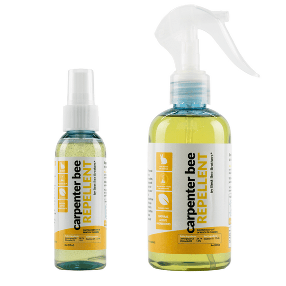 Best Bee Brothers Citrus Carpenter Bee Repellent Spray, Effective Long-Lasting Citrus Spray Made with Essential Oils, 8 Oz. + 2 Oz.