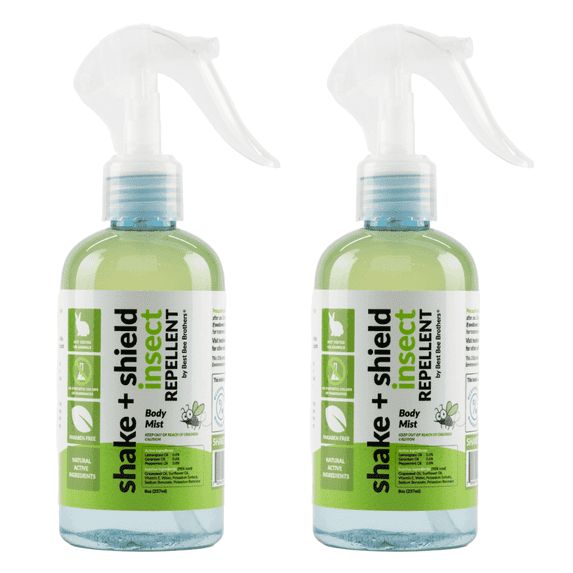 Best Bee Brothers Insect Repellent Body Mist, Natural Essential Oils, 8oz, 2 Pack