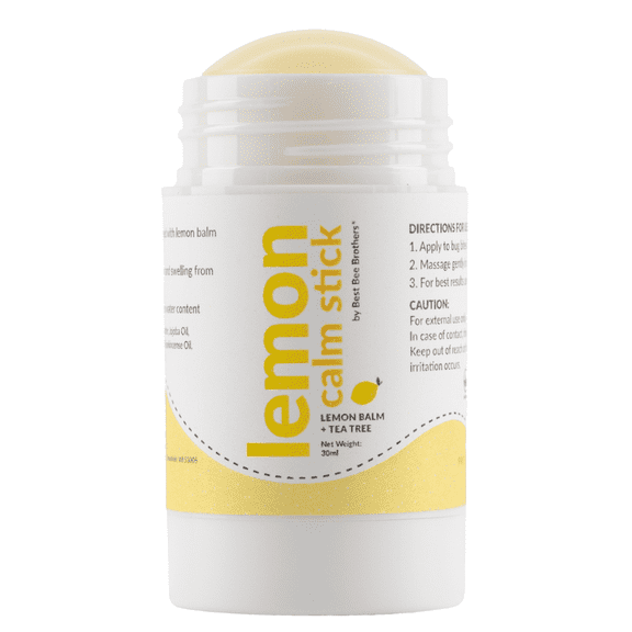 Best Bee Brothers Lemon Calm Stick, Lemon Balm + Tea Tree - Bug Bite Itch Relief Balm for Bug Bites and Skin Irritation - Insect Bites Itch Relief - Mosquito Bite Relief