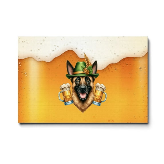 Best Belgian Malinois Dad Proud Beer Lover Happy Oktoberfest Horizontal Matte Canvas Poster Sheepdog Dog Lover Gifts Wall Art Home Decor - 02016