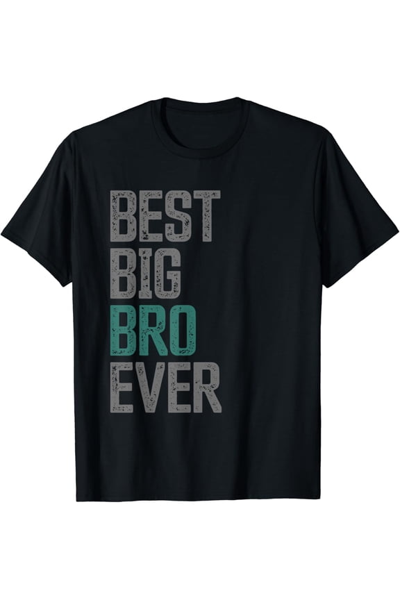 Best Big Brother Bro Ever Funny Big Bro Sibling Big Brother T-Shirt mens t shirt,black,women,funny,misfits,men,journey