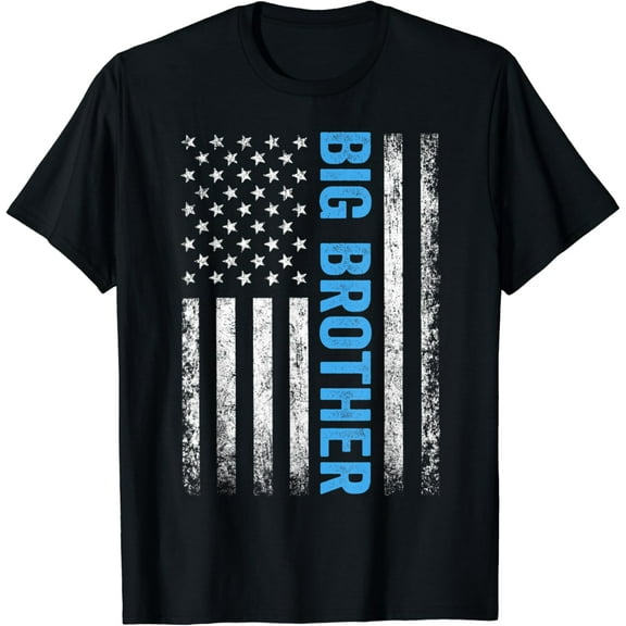 Best Big Brother Ever Us American Flag Gift For Father'S Day T-Shirt Unisex S-5XL Hot Trending Shirt, Vintage Birthday Gift