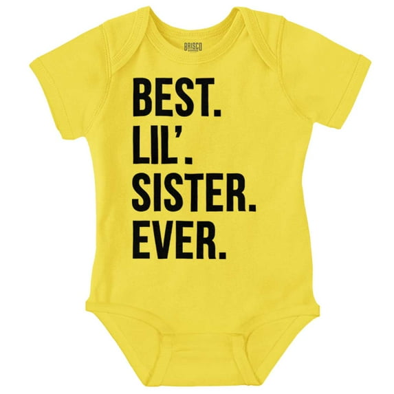Best Big Sister Ever Older Sibling Bodysuit Jumper Girls Infant Baby Brisco Brands 12M