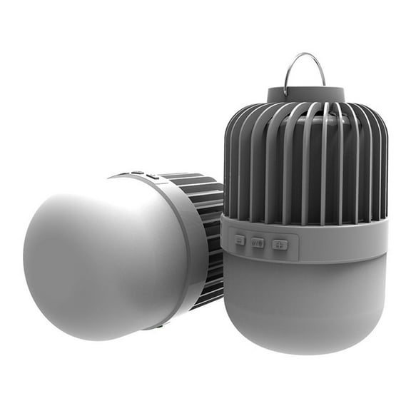 Best Bluetooth Speaker Portable Camping Lantern With Bluetooth Speaker, Portable USB Rechargeable Power Bank Flashlight Survival Kits For Indoor Outdoor Home Emergency Power Outages Gray