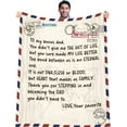 thumbnail image 1 of Best Bonus Dad Ever Blanket Gifts from Son in Law Daughter in Law Step Dad Fathers Day Birthday Gifts | to Bonus Dad Letter | Christmas Bday Presents for Father in Law Throw Blanket 50\u201d X 60", 1 of 5