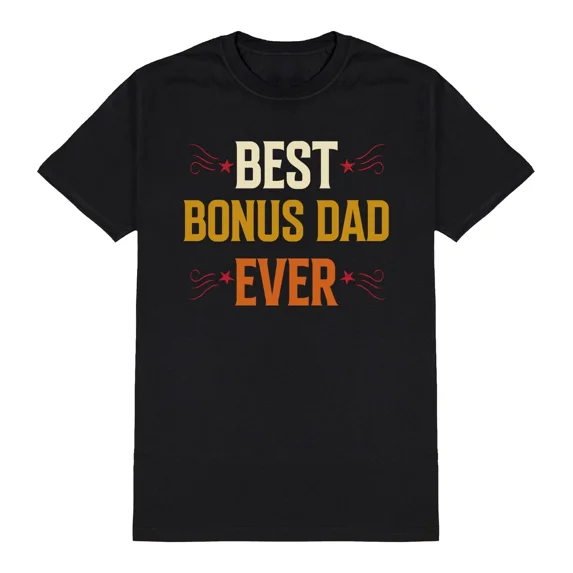Best Bonus Dad Ever T-Shirt Mens Christmas Gift For Him Daddy Papa Father