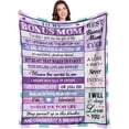 thumbnail image 1 of Best Bonus Mom Gifts, Gifts for Bonus Mom, Bonus Mom Gifts from Daughter Son, Birthday Gifts for Stepmom, Bonus Mom Birthday Gift Ideas, Bonus Mom Gifts for Christmas, Bonus Mom Blanket 60"x80", 1 of 6