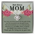 thumbnail image 1 of Best Bonus Mom You May Not Have Infinity Knot Necklace Message Card, 1 of 17