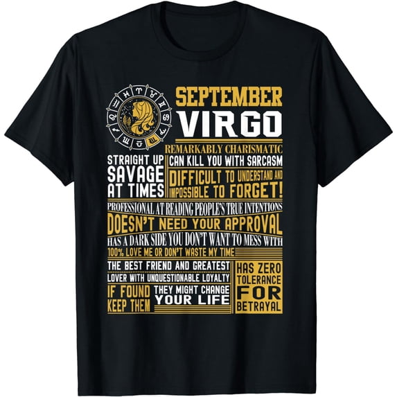 Best Born in September Virgo Facts Shirts for Mens, Womens