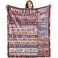 thumbnail image 1 of Boss Lady Gifts for Women - Boss Day Gifts for Her - Gifts for Female Boss Blanket 60"x50" - Boss Appreciation Gifts for Woman - Christmas Birthday Gifts for Boss Lady, 1 of 6