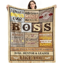Best Boss Ever Gifts - Boss Day Gifts for Her - Gifts for Female Boss Blanket - Boss Appreciation Gifts - Christmas Birthday Gifts for Boss Women - National Boss Day Gifts for Him Boss Men