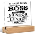 thumbnail image 1 of Best Boss Gifts, Boss Gifts For Men Women, Thank You Appreciation Gifts For Boss Mentor Leader, Boss Mentor Leader Acrylic Sign Keepsake, 1 of 6