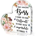 thumbnail image 1 of Best Boss Gifts for Women, Acrylic Heart Sign Office Keepsake, Birthday Christmas Farewell Leaving Going Away Retirement Thank You Appreciation Boss Day Gifts for Boss Lady Female Her, 1 of 6