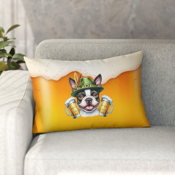 Best Boston Terrier Dad Proud Beer Lover Happy Oktoberfest Pillowcase Double Sided Gentleman Dog Lover Gifts Pillow Case Covers - 02016
