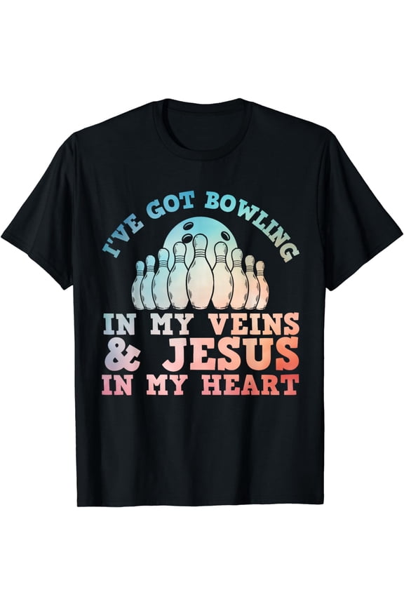 Best Bowling Design For Men Women Jesus Christian Bowling T-Shirt