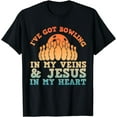 thumbnail image 1 of Best Bowling Design For Men Women Jesus Christian Bowling T-Shirt, 1 of 4