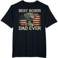 thumbnail image 1 of Best Boxer Dad Ever Tshirt Dog Lover American Flag Gift T-Shirt, 1 of 3