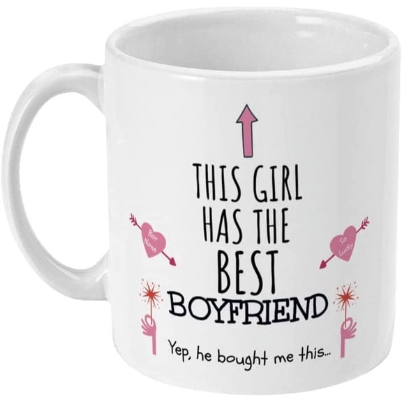 Best Boyfriend Ever, New Relationship Gift Romantic Valentines Day Decor Mugs Funny Quote Mug Sarcastic Birthday Gag Gift For Men Couple Gifts Anniversary Wedding Gifts Coffee Mug for Wife
