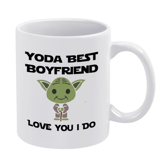 "Best Boyfriend I Love You" Wisdom Master Themed Coffee Mug,11oz - Funny Anniversary Birthday Gift for Him
