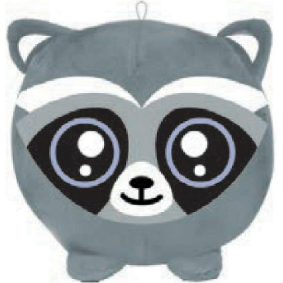 Best Brands Sparkle 4" Fuzzy Raccoon Squishy Hair Cord Set for Kids Ages 3 and up.