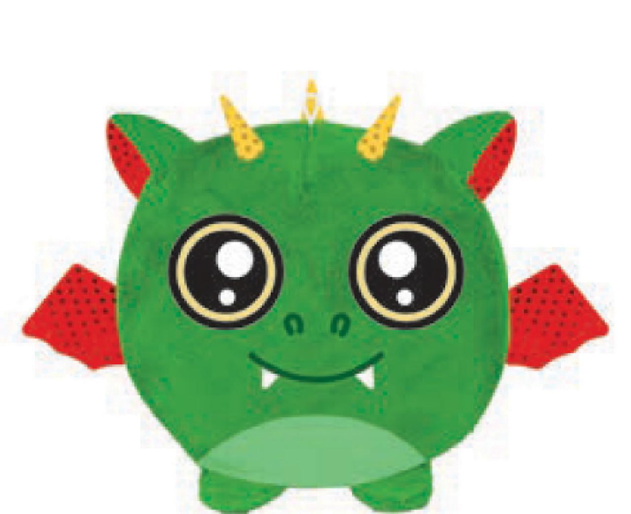 Best Brands Sparkle Fuzzy 4" Dragon Squishy Hair Cord Set for Kids Ages 3 and Up.