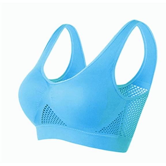 Ahabrexf Sports Bras for Women Seamless Bra Wirefree Yoga Bra with Removable Pads,Breathable Bra Cool Air ,Womens Underwear Breathable Large Size Snug Bras No Steel Ring Seamless Underwear for Women