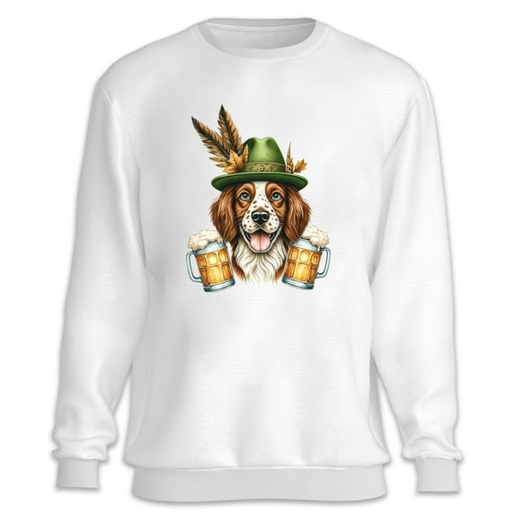 Best Brittany Spaniel Dad Proud Beer Lover Happy Oktoberfest Sweatshirt Unisex Merch Brittany Dog Lover Gifts Idea - 02016