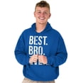 thumbnail image 1 of Best Bro Ever Brother Relative Family Hoodie Hooded Sweatshirt Men Brisco Brands L, 1 of 6