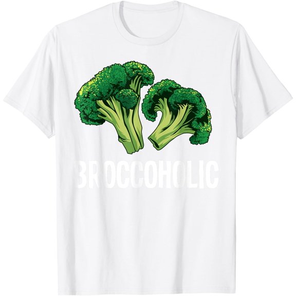 Best Broccoli For Men Women Broccoholic Vegan Vegetarian T-ShirtMen's and women's pure cotton short-sleeved shirts