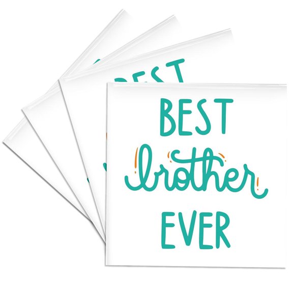 3drose, Best Brother Ever, Set of 4 Ceramic Tile Coasters