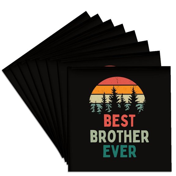 3drose, Best Brother Ever, Set of 8 Ceramic Tile Coasters