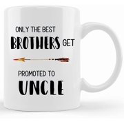 Only The Best Brothers Get Promoted To Uncle New Uncle Gift, New Uncle Mug, Pregnancy Announcement, Funny Pregnant Gift, Pregnant Mug, Ceramic Novelty Coffee Mug, Tea Cup, Gift Present F