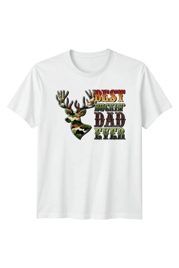 Best Buckin' Dad Ever Deer Hunting Camo T-Shirt All Size S-5XL