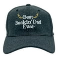 thumbnail image 1 of Best Buckin Dad Ever Hat Funny Fathers Day Hunting Antlers Graphic Novelty Cap, 1 of 7