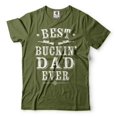 thumbnail image 1 of Best Buckin Dad Ever Shirt Father's Day Hunting T-Shirt Hunting Lover Gift Father Gifts Dad Shirt (3X-Large Military Green), 1 of 6