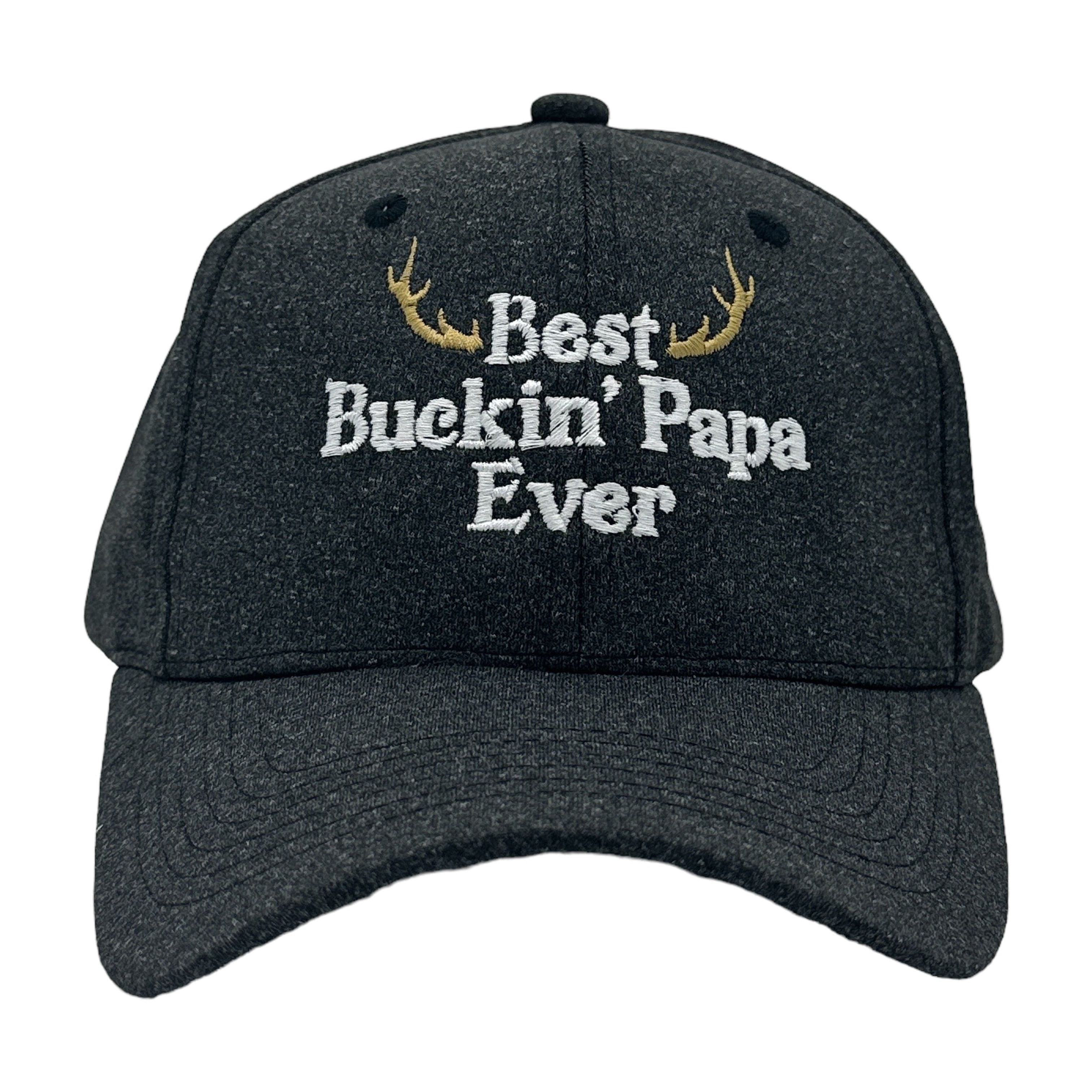 Best Buckin Papa Ever Hat Funny Graphic Fathers Day Gift Baseball Cap ...