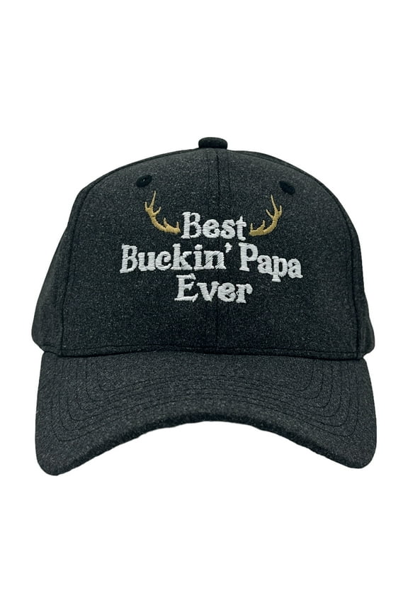 Best Buckin Papa Ever Hat Funny Graphic Fathers Day Gift Baseball Cap