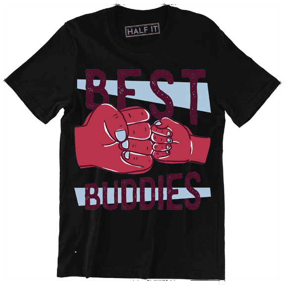 Best Buddies Simplistic Friendship And Parenthood Funny Bumping Fists T-Shirt