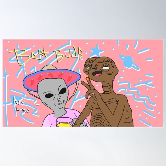 Best Buds Poster Wall Art, Modern Wall Decor For Living Room Bedroom, 8x12 UNFRAMED