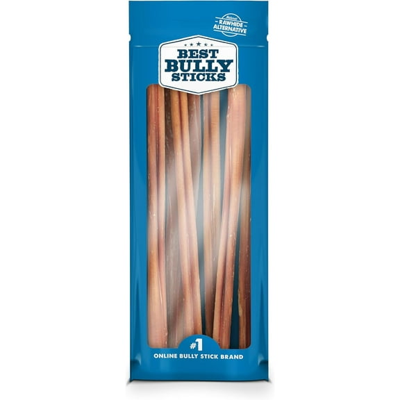 Best Bully Sticks 12 Inch Bully Sticks - 8 oz (Pack of 1) - 100% Natural Grass-Fed, Grain and Rawhide Free, Perfect for Medium or Large Canines