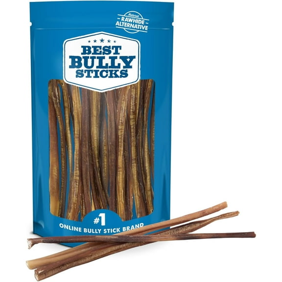 Best Bully Sticks 12 Inch Bully Sticks - 25 Count (Pack of 1) - All-Natural, Fully Digestible, 100% Grass-Fed, Grain and Rawhide Free