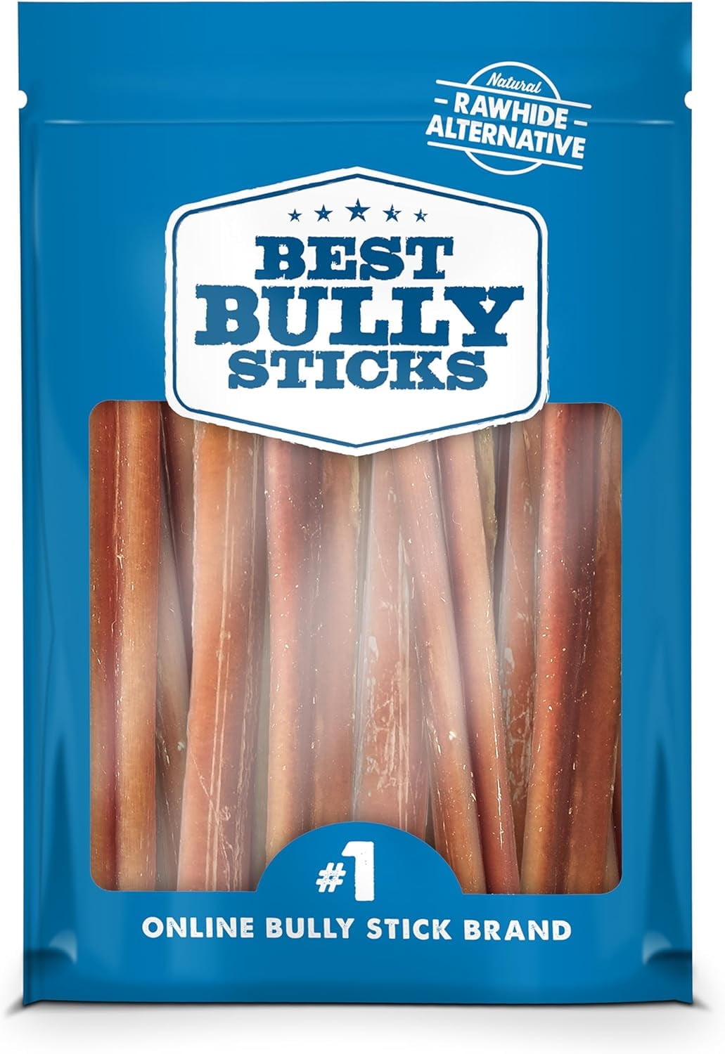 Best Bully Sticks 6 Inch Bully Sticks - 8 oz (Pack of 1) - 100% Natural Grass-Fed, Grain and Rawhide Free, Great for Medium or Large Pets