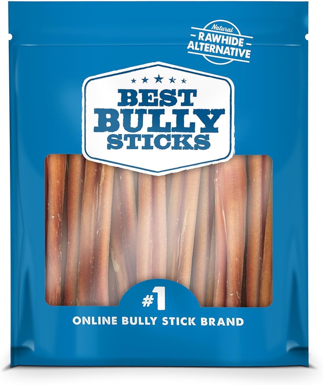 Best Bully Sticks 6 Inch Odor-Free Bully Sticks - 20 Count (Pack of 1) - Bulk Bag, Odorless 100% Natural Grass-Fed Beef, Easily Digestible, No Grain or Rawhide, Ideal for Big Breeds