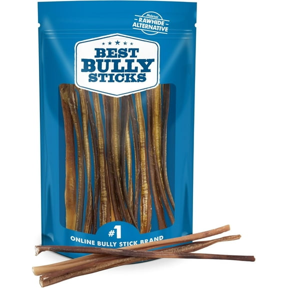 Best Bully Sticks 12 Inch Odor-Free Bully Sticks for Dogs - 12 Count (Pack of 1) - 100% Natural Grass-Fed Beef, Easily Digestible, No Grain or Rawhide - Large Breeds