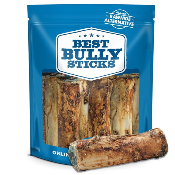 Best Bully Sticks Marrow Bones for Dogs - 8 Count (Pack of 1) - USA Packed, Healthy Snack, Grass-Fed Beef, Long-Lasting - Large Breeds