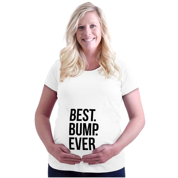 Best Bump Ever Expecting Bragging Women's Maternity T Shirt Tee Brisco Brands 2X