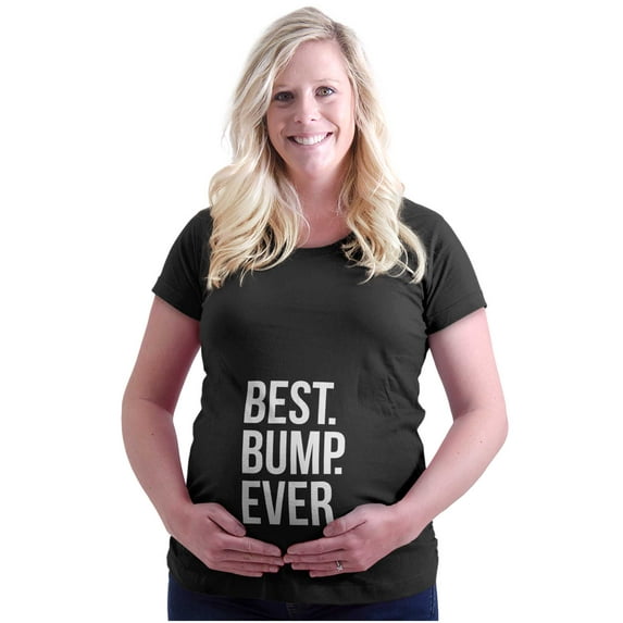 Best Bump Ever Expecting Bragging Women's Maternity T Shirt Tee Brisco Brands S