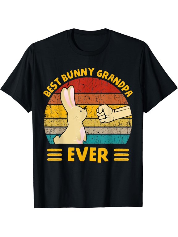 Best Bunny Grandpa Ever Rabbit Family T Shirt Size S-5XL